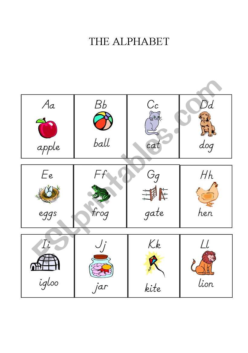 The alphabet worksheet