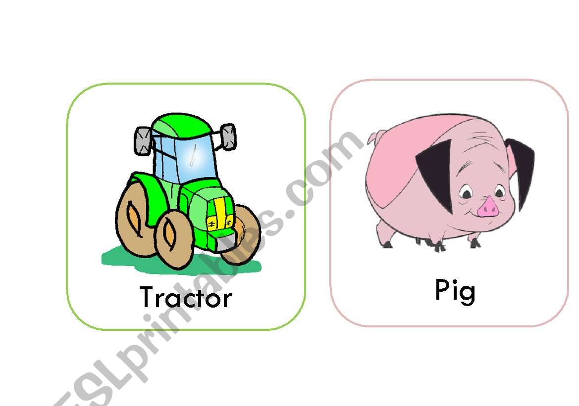 Farm Animals Flashcards  worksheet