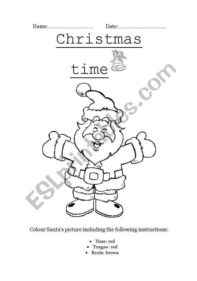 Christmas worksheet