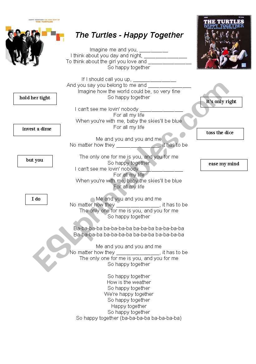 Happy Together_The Turtles worksheet