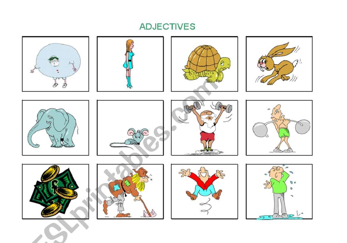 Play and study adjectives and their opposites