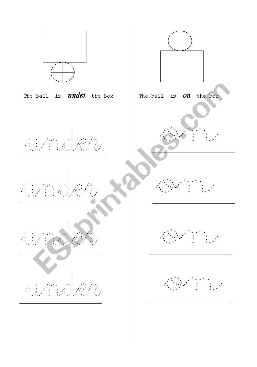 PREPOSITIONS worksheet