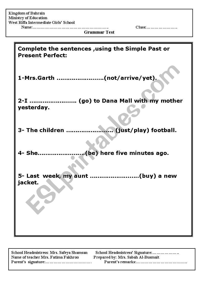 tEAST pp vs ps worksheet