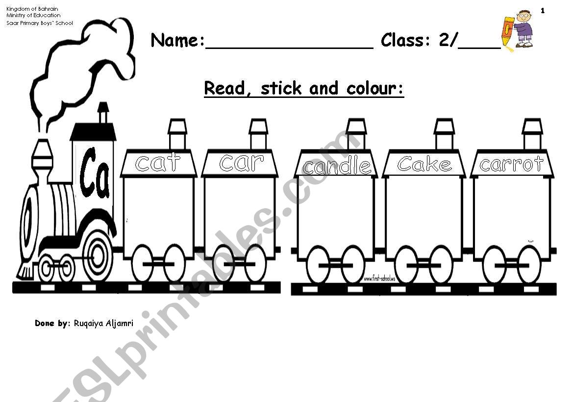 phonics ca worksheet