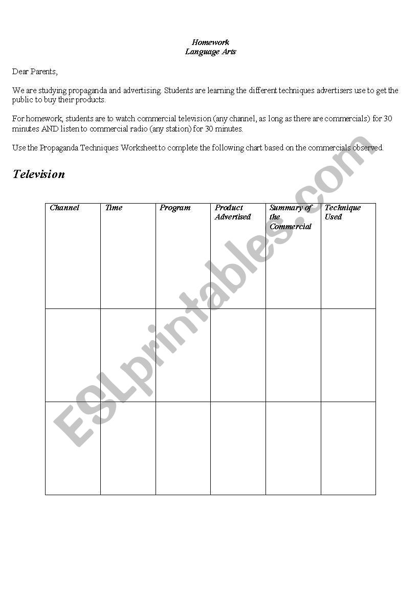 Propaganda - Analyzing television & radio advertising
