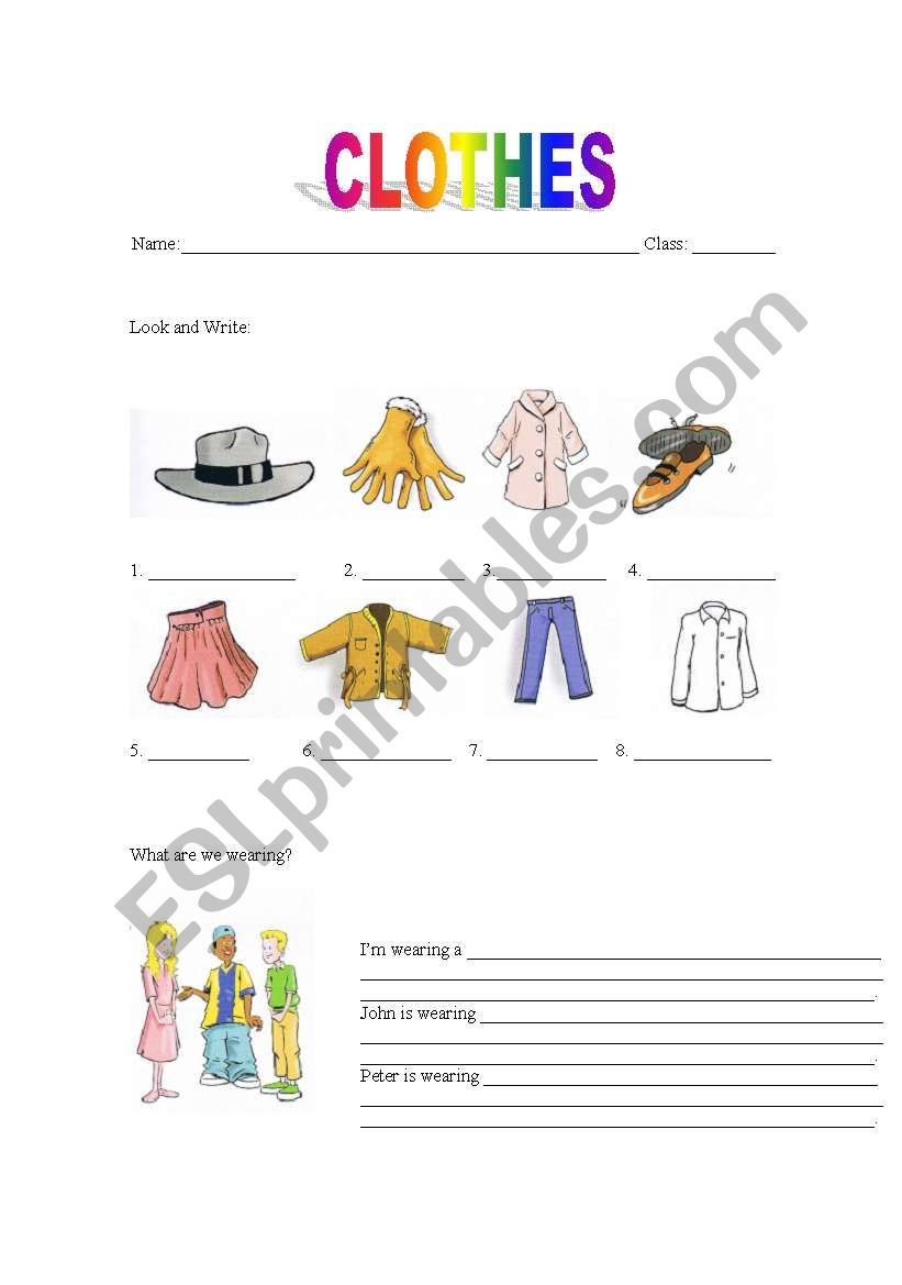 matching and writing worksheet