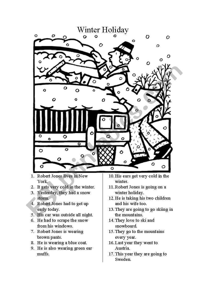 Winter Holiday worksheet