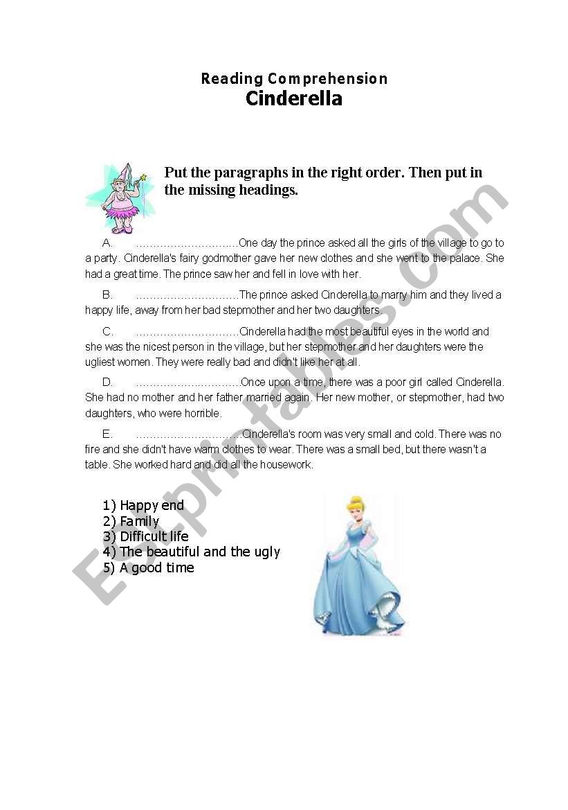 Reading Comprehension Cinderella