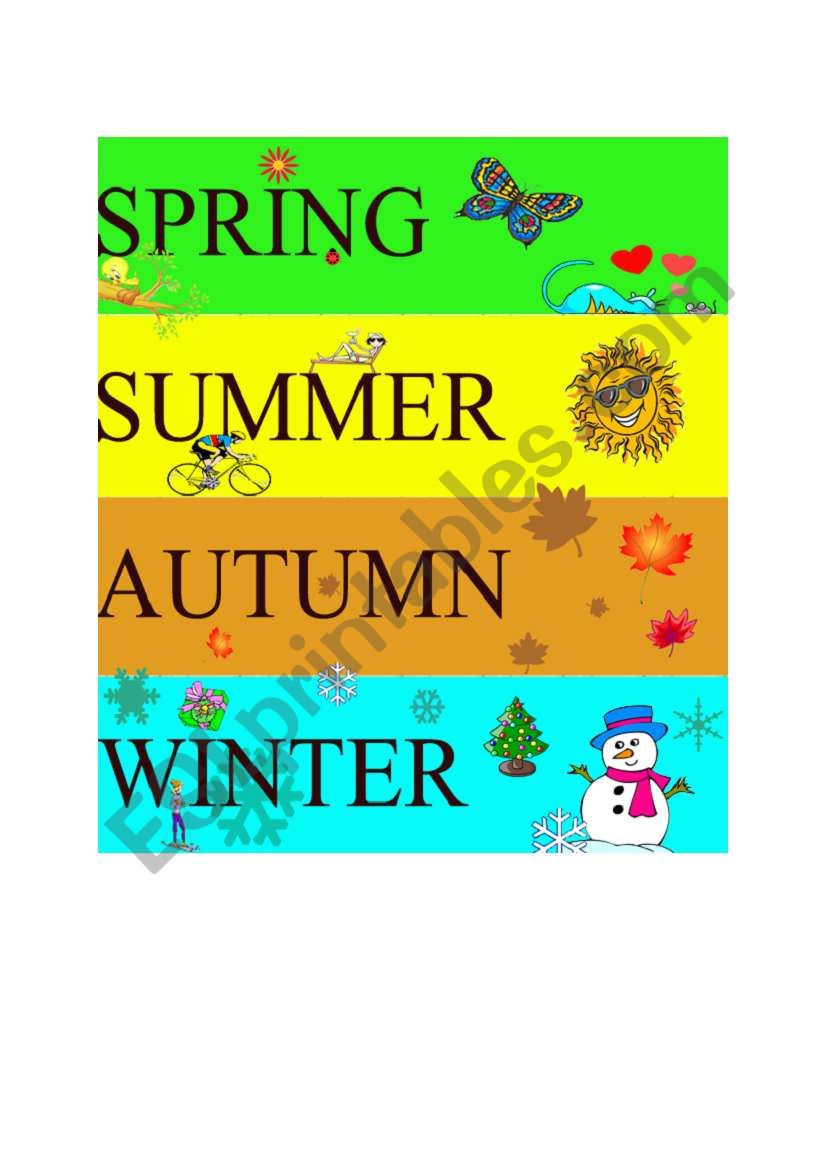 SEASONS worksheet