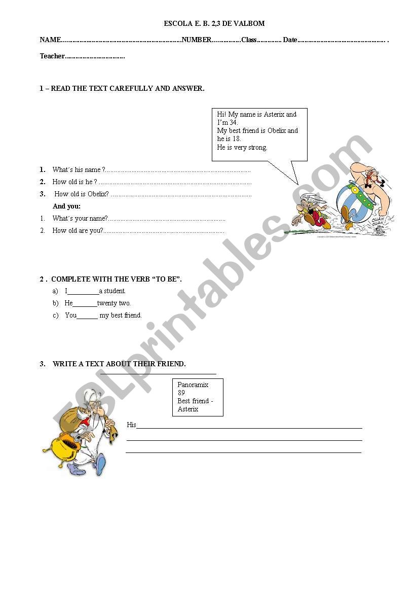 reading comprehension worksheet