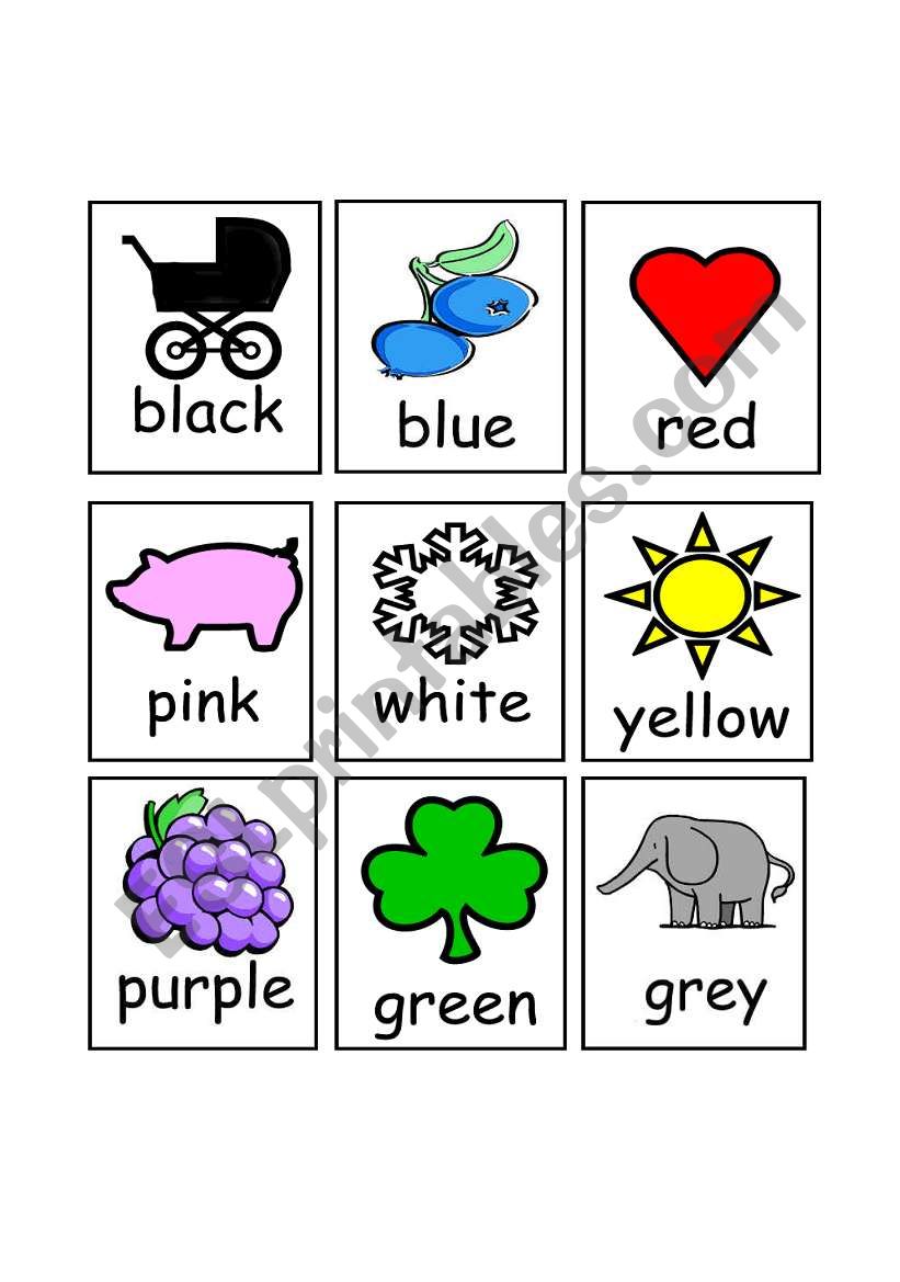 Colours worksheet