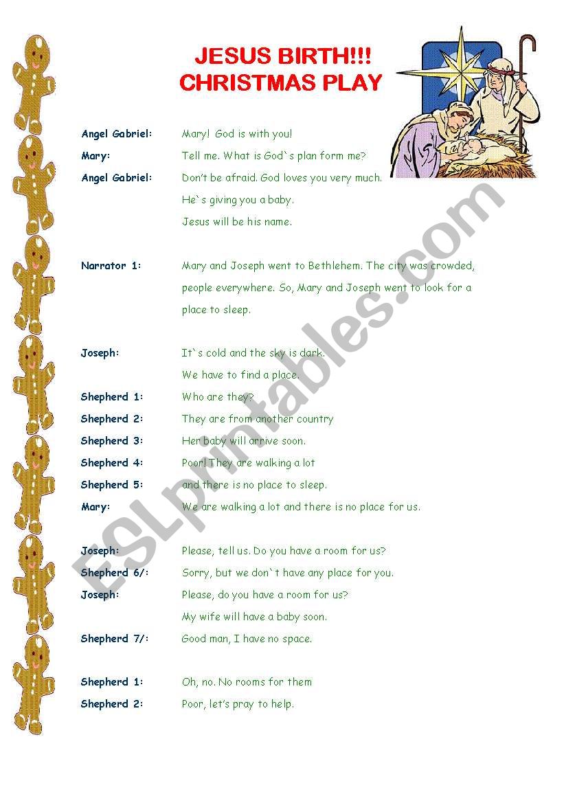 Christmas play! (3 pages) worksheet