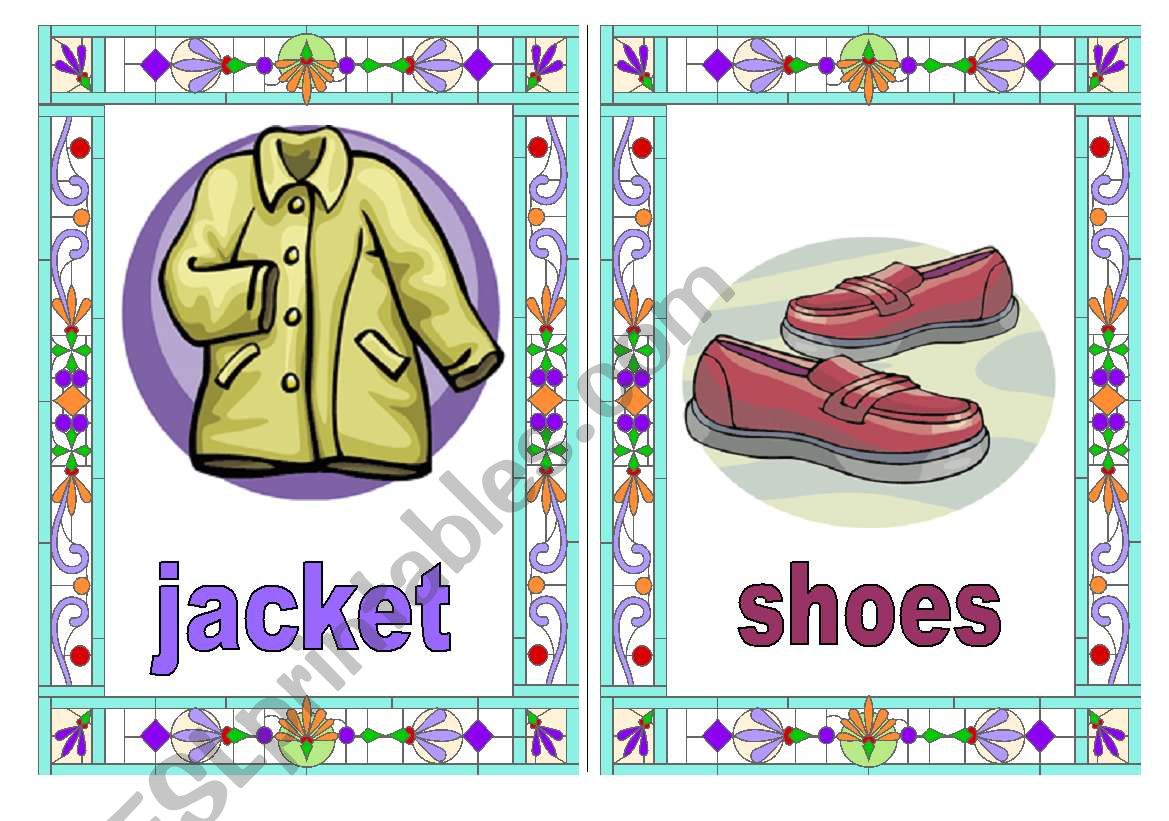 Flashcards 2/5  jacket - shoes