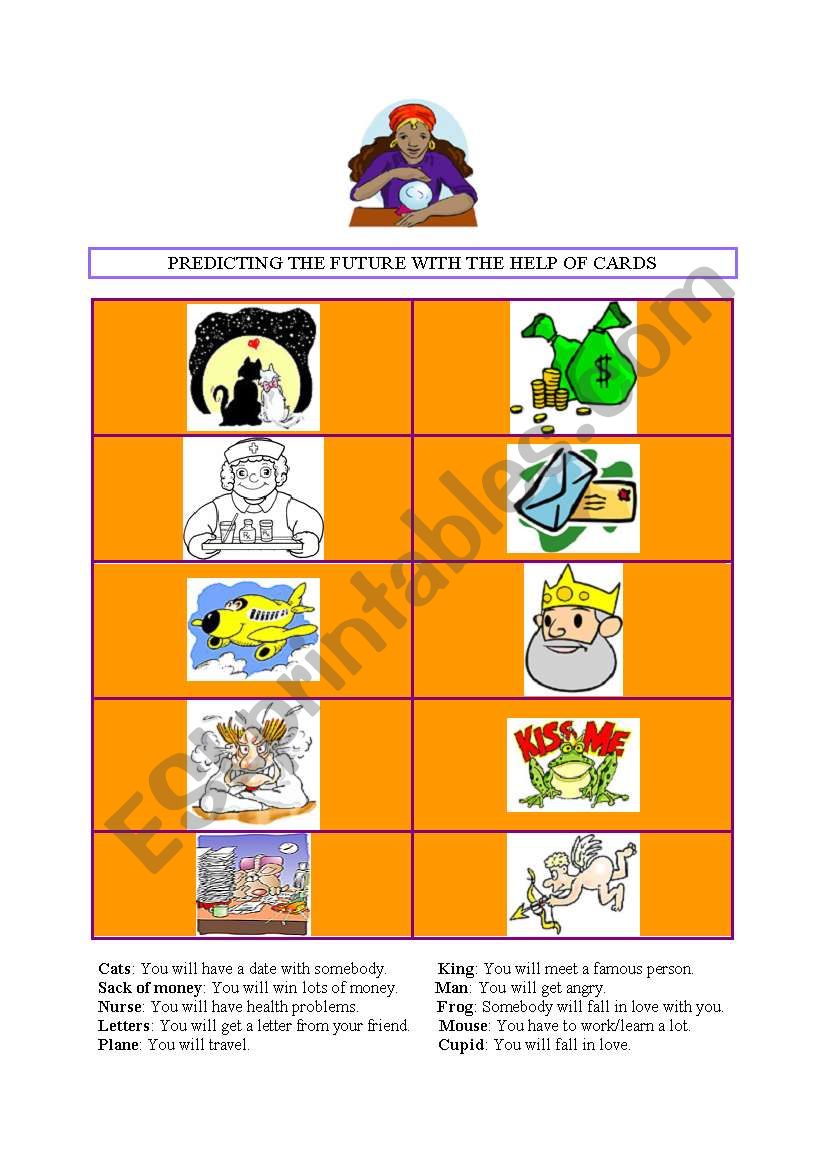 Fortune teller  worksheet