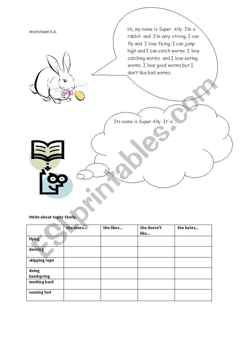 can-cant and like-dislike worksheet