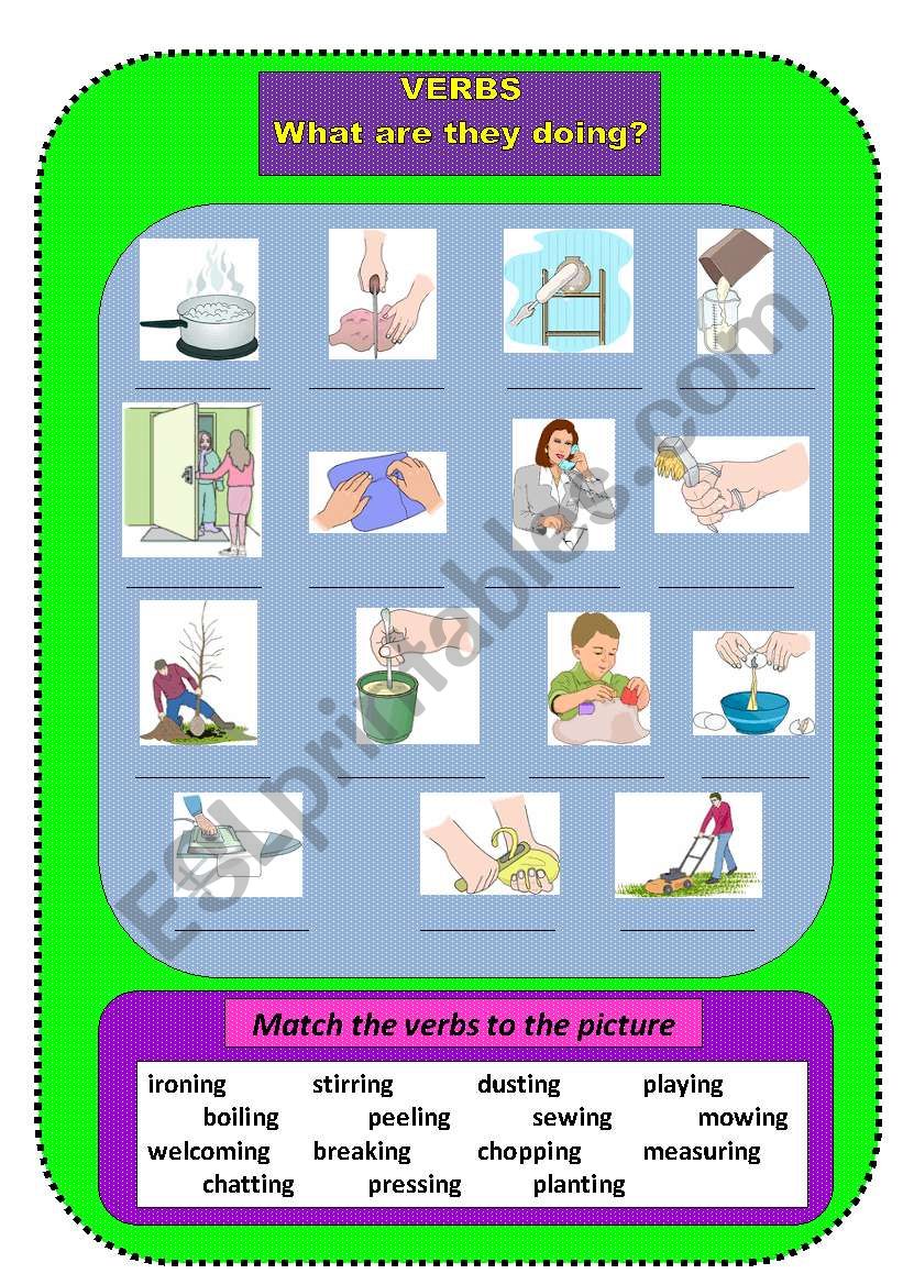 Present continuous: verbs 