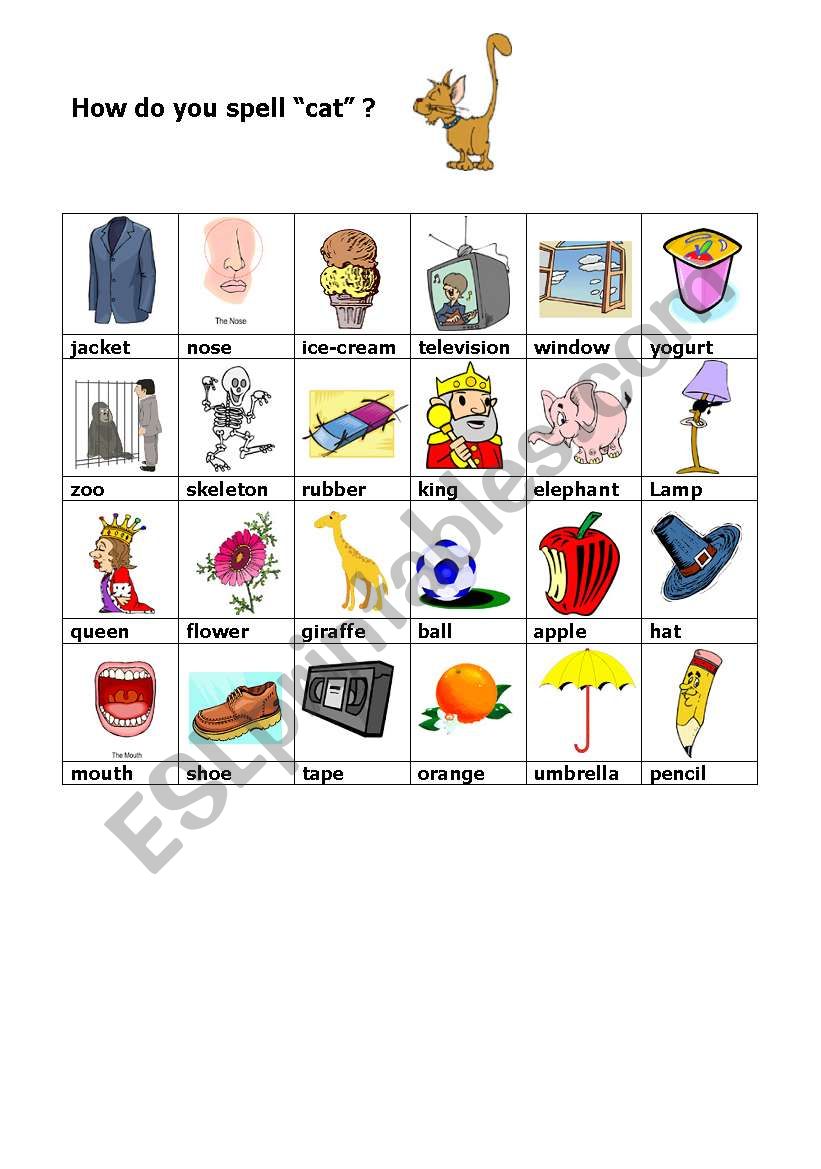 Alphabet_Spelling worksheet
