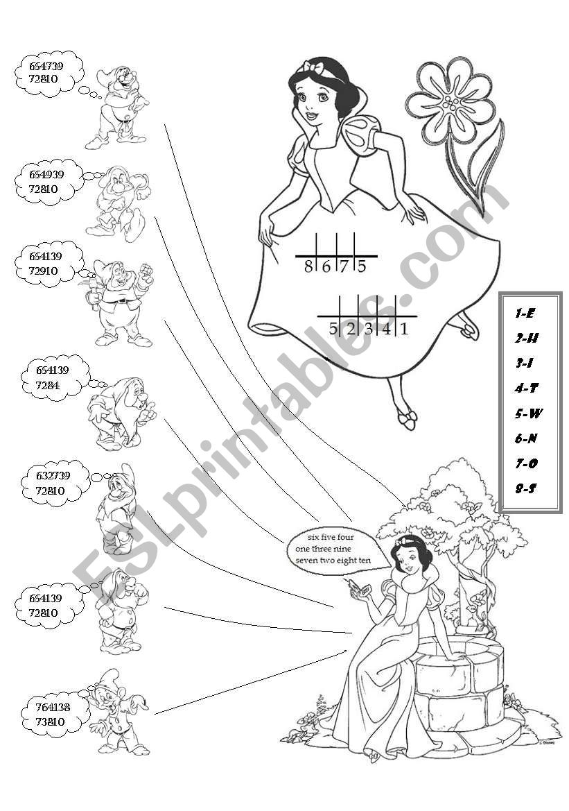 Snow White worksheet