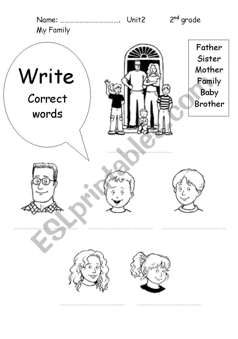 family worksheet