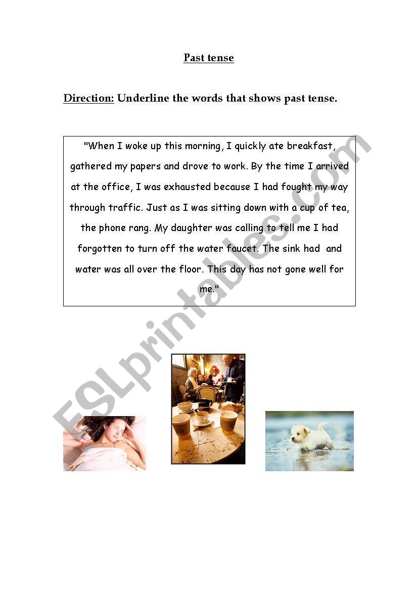 review past tense worksheet