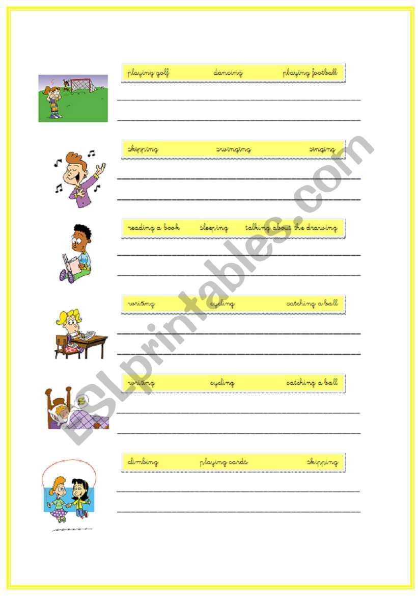 Verb to be full form - short form with present continuous 2/2