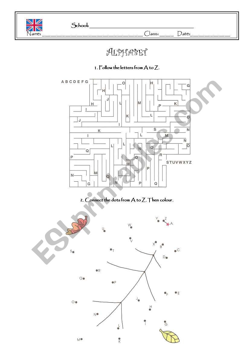 Alphabet worksheet