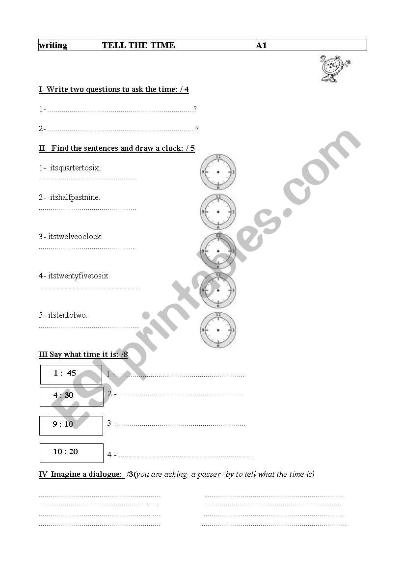 time worksheet