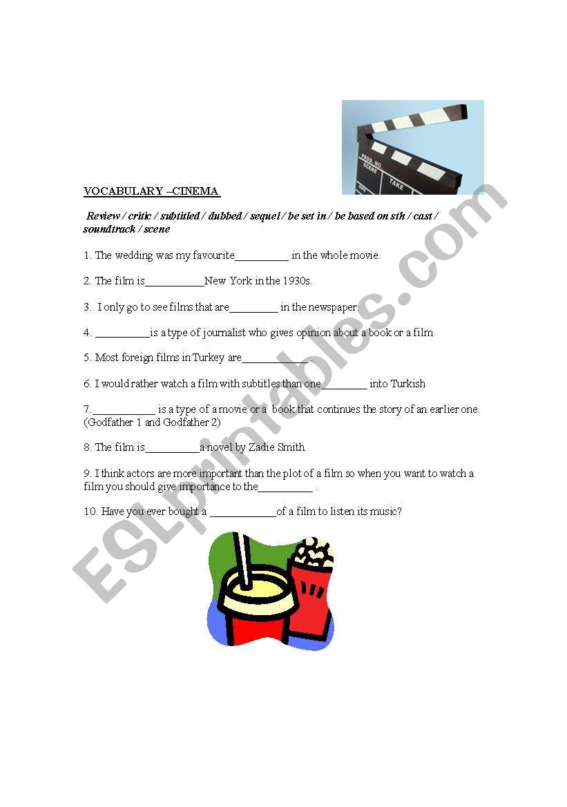 vocabulary worksheet