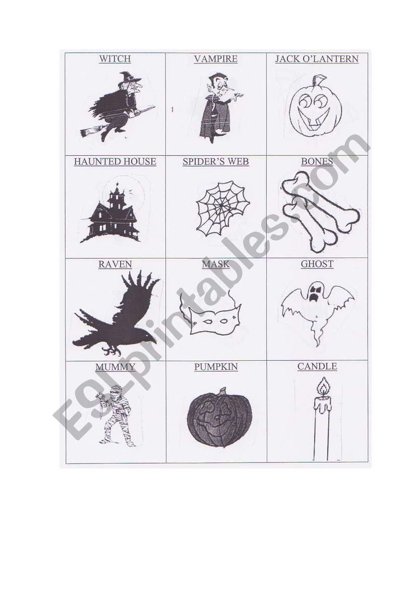 HALLOWEEN VOCABULARY worksheet