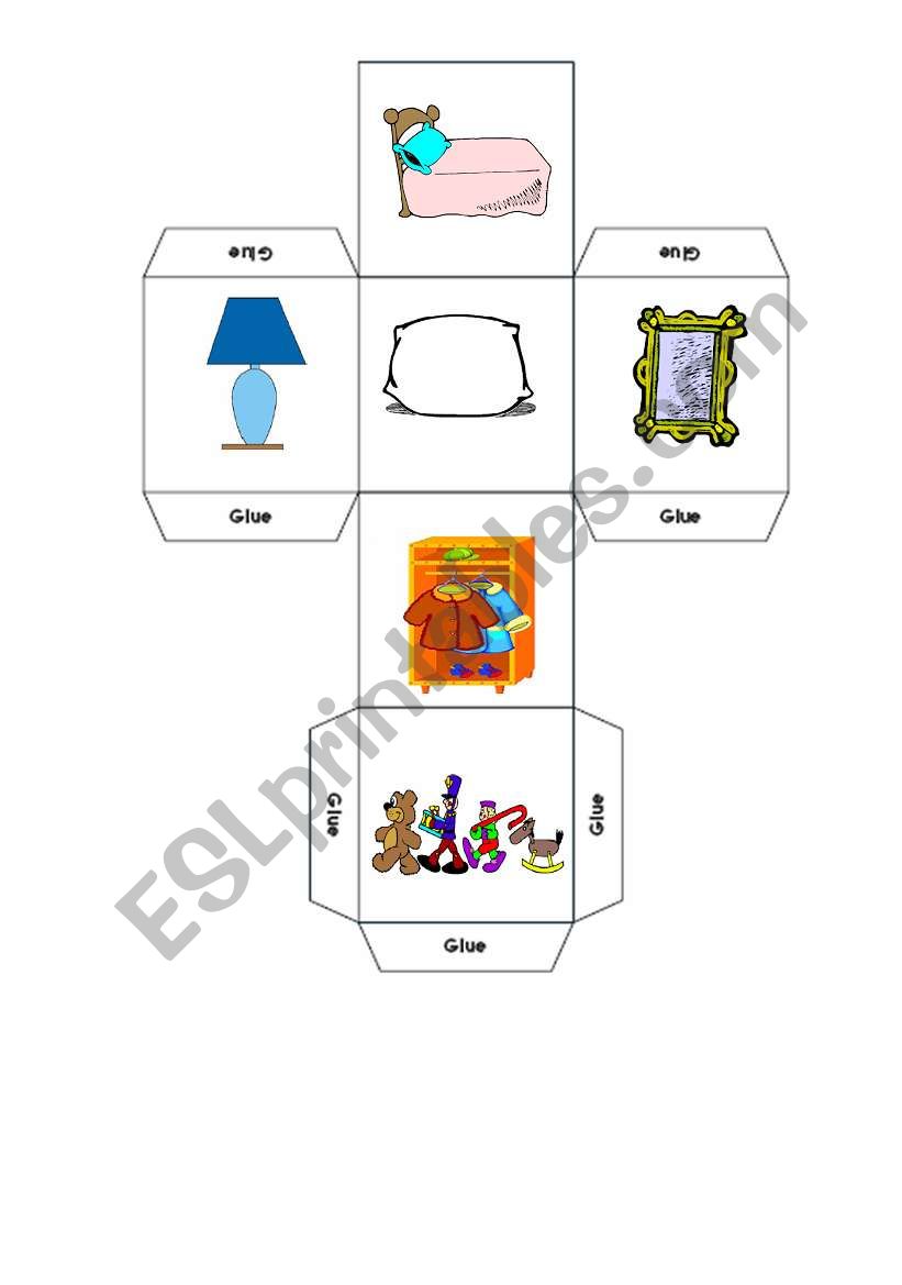 bedroom dice worksheet