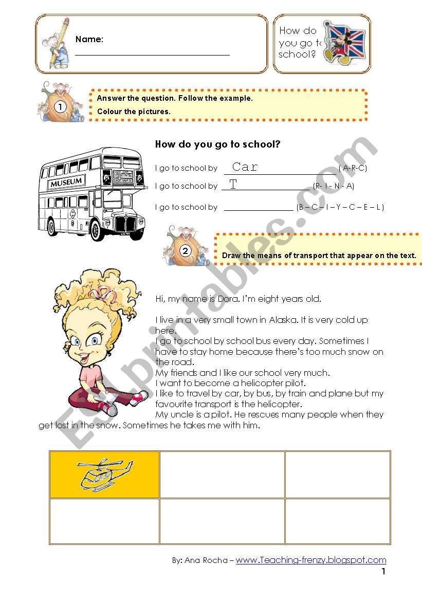 Transports worksheet