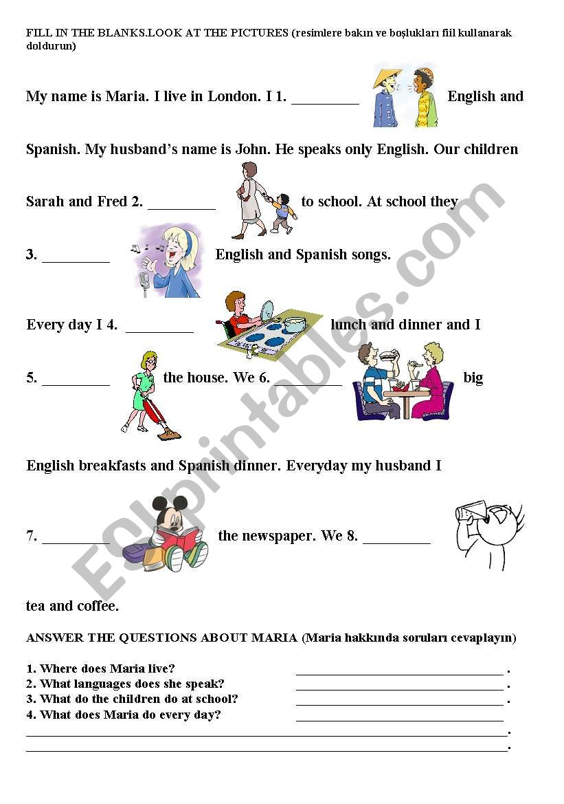 present simple worksheet