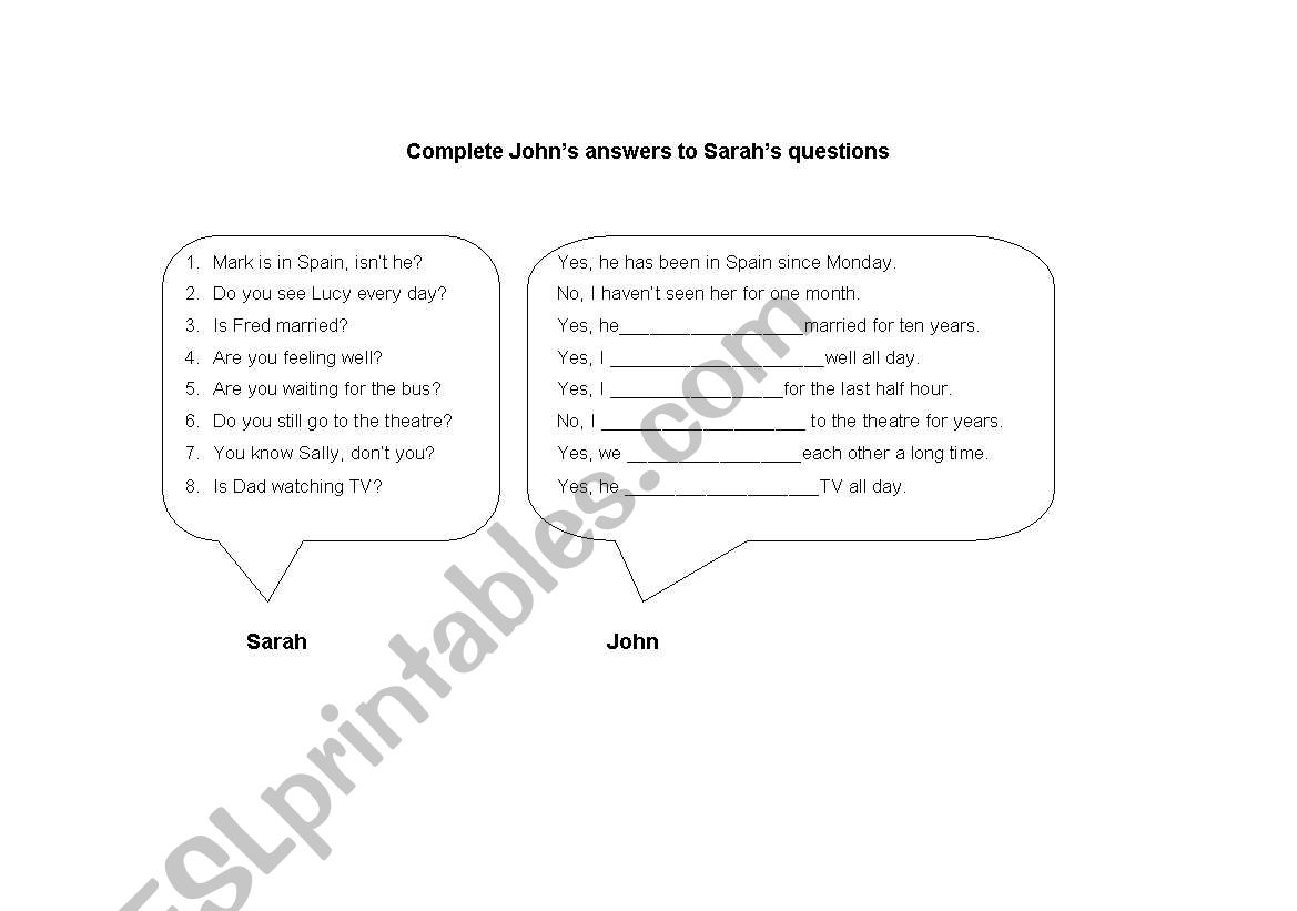 Present Perfect V Present Perfect Continuous Using For/Since