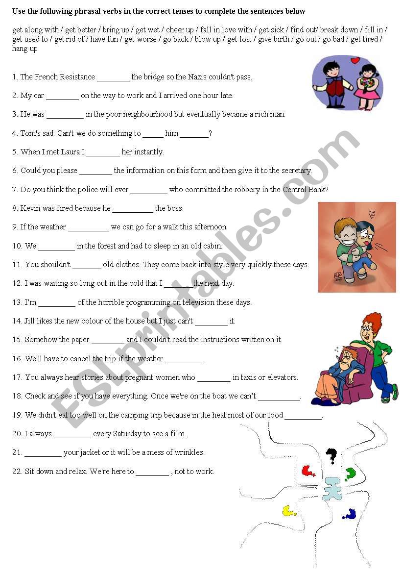 phrasal verbs worksheet