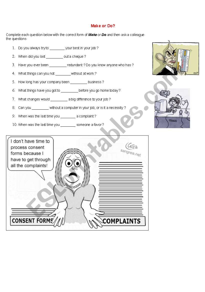 Business Affairs worksheet