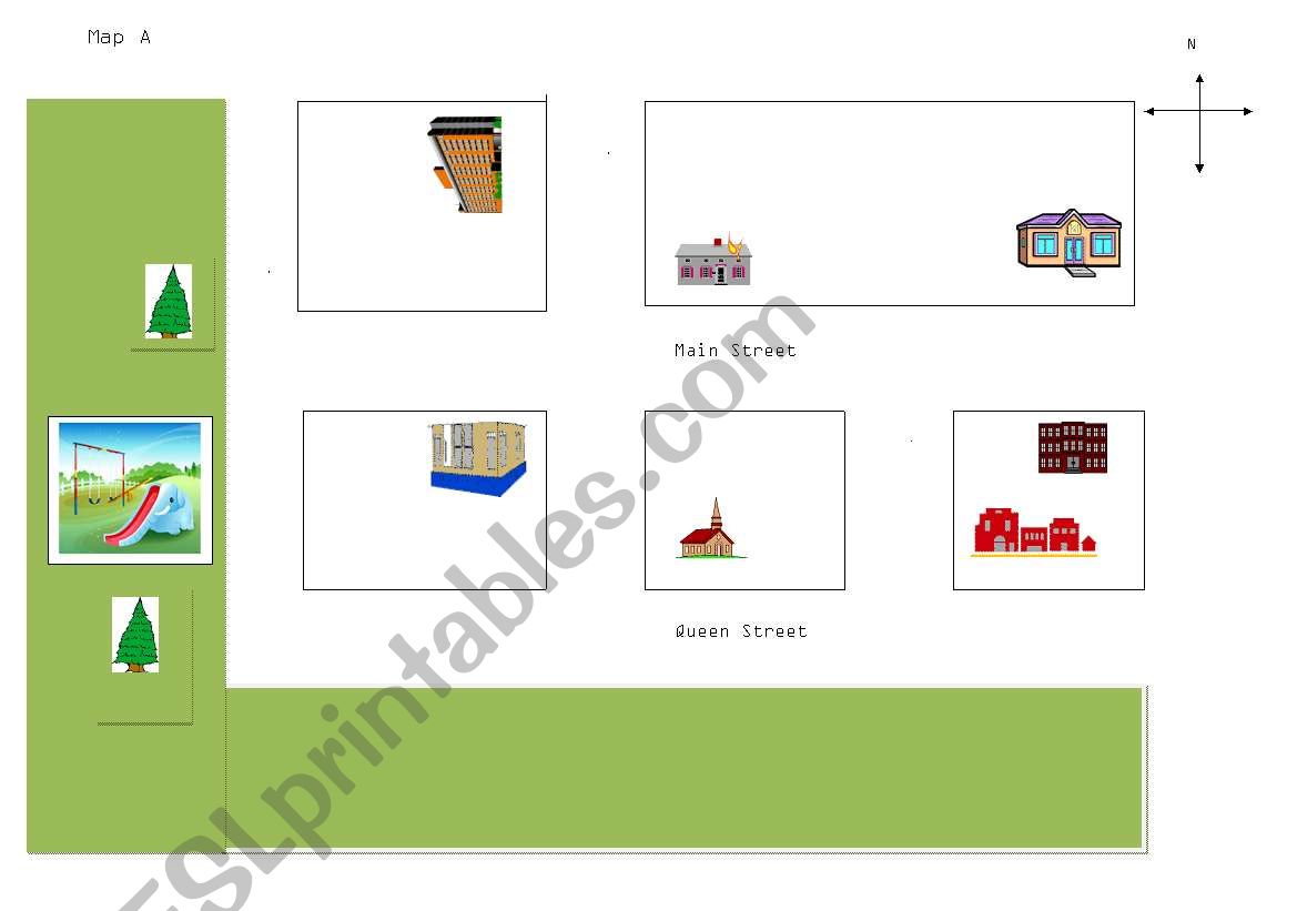 Directions Map A worksheet