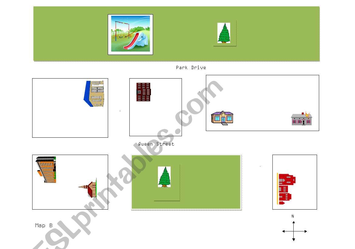 Directions Map B worksheet