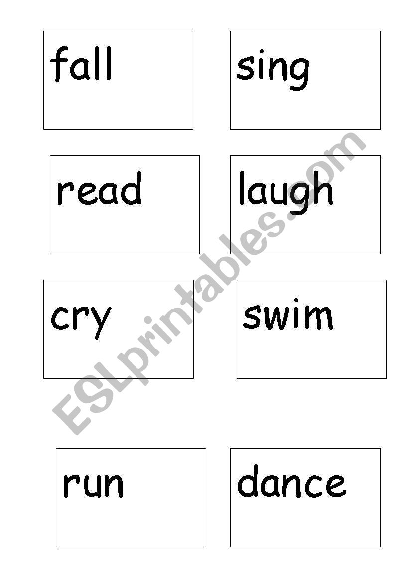 Match the Verb Game worksheet