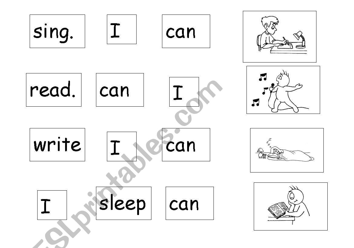 Verb Unjumble Mix and Match word to pictures