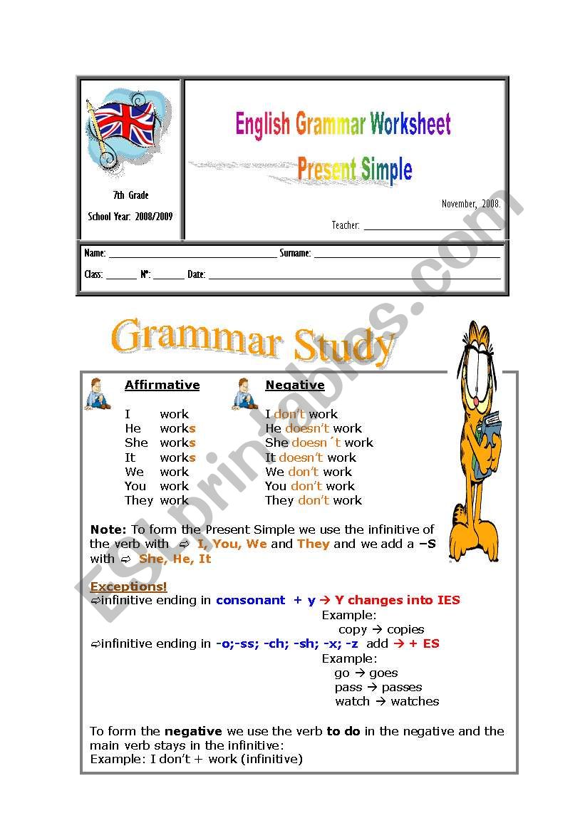 Present Simple - worksheet worksheet