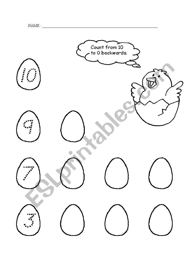 English worksheets: counting animals