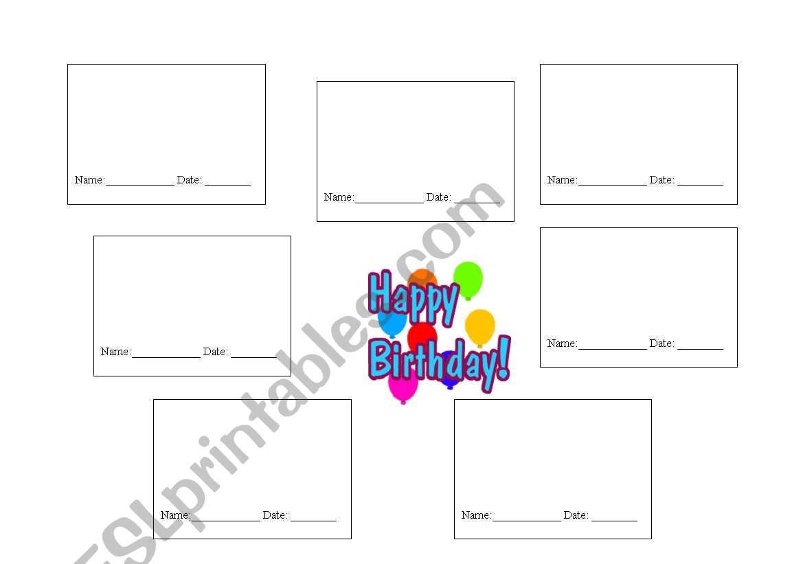 Birthdays worksheet