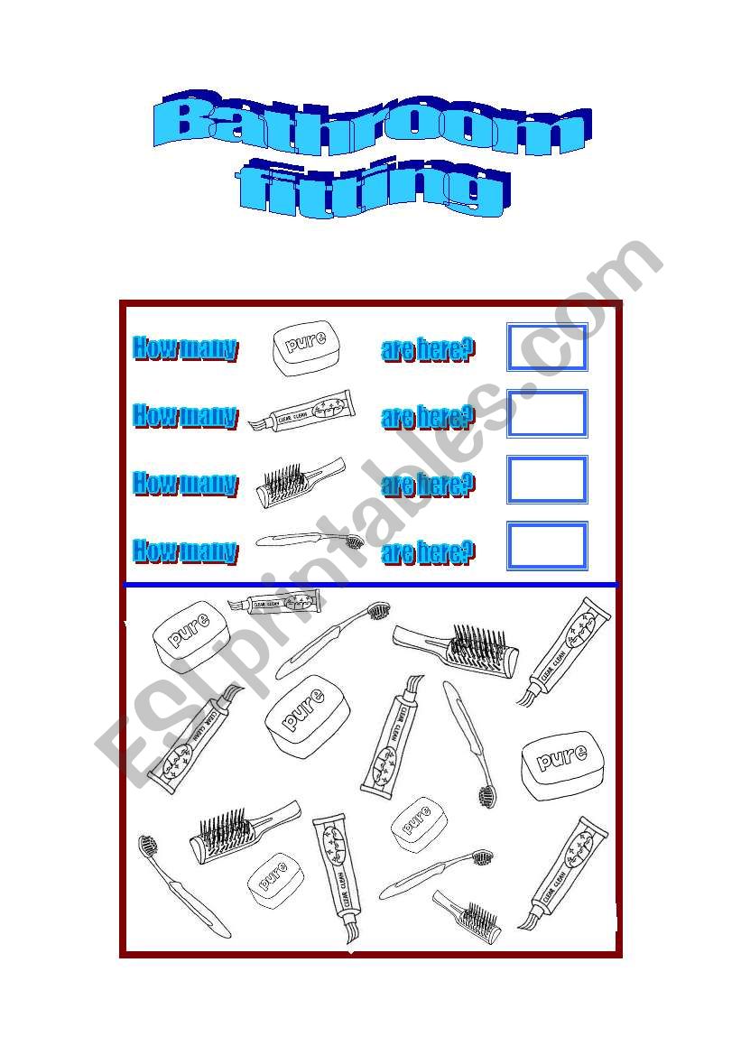 Bathroom fitting worksheet