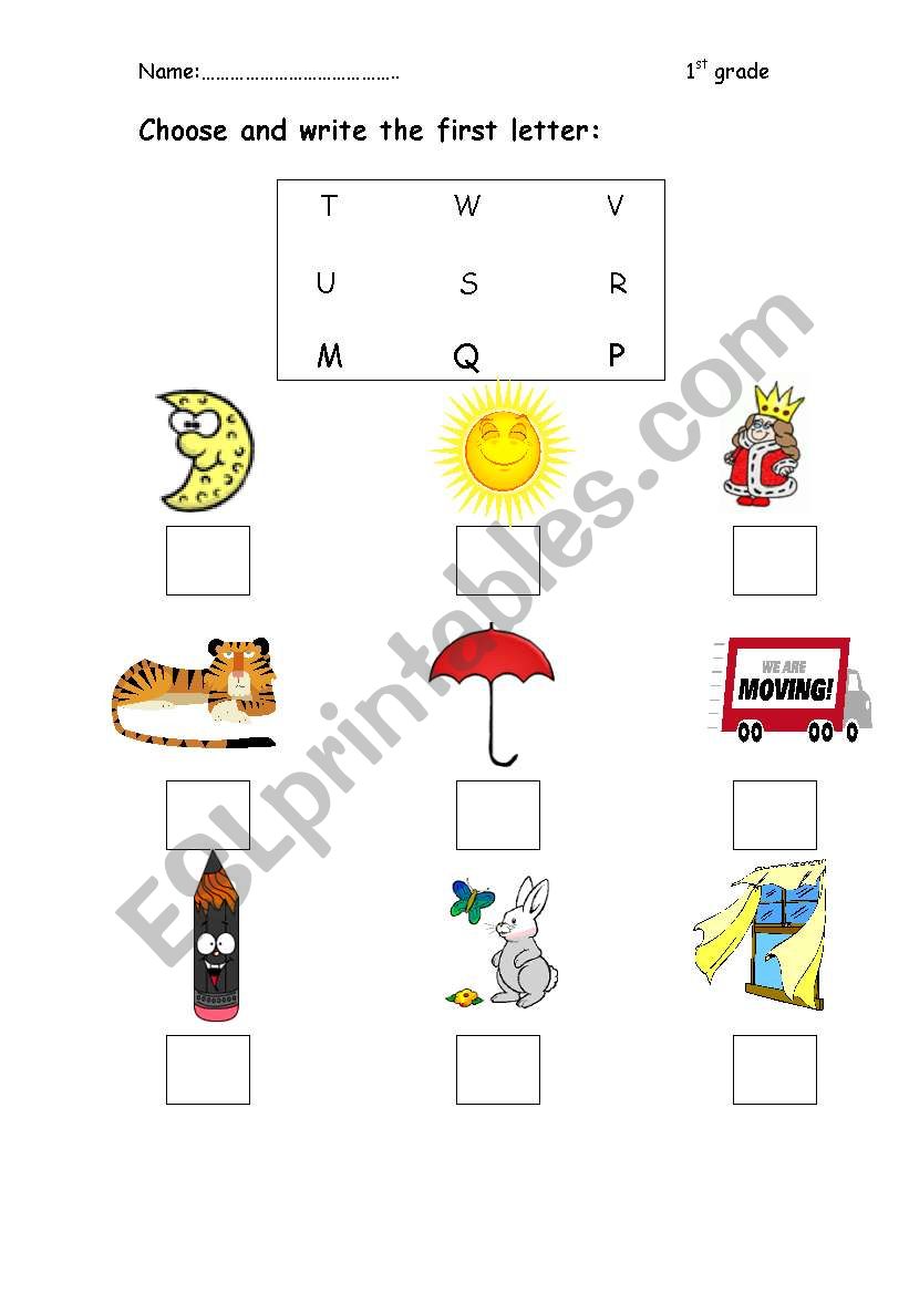 english alphabet worksheet