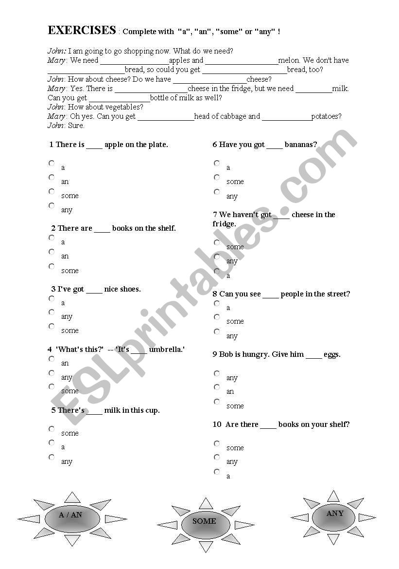 a,an,some,any worksheet