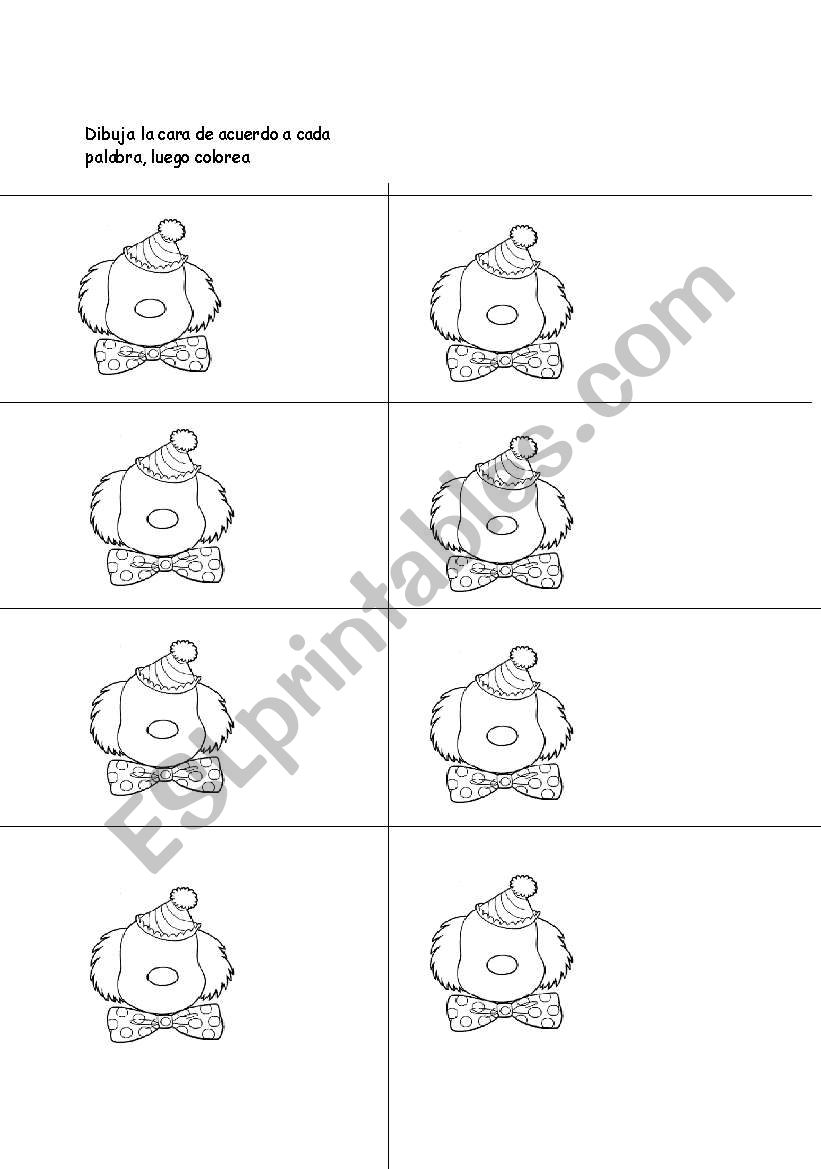 Feelings worksheet