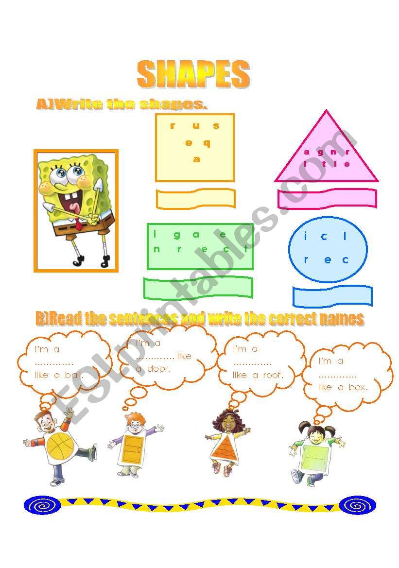 SHAPES worksheet