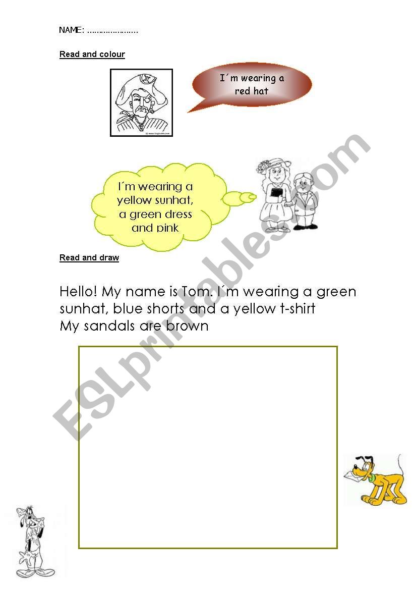 clothes worksheet