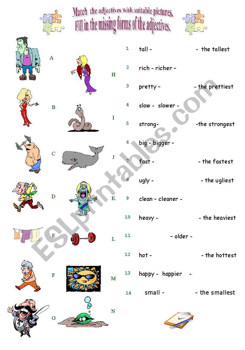 match-the-adjectives-with-suitable-pictures-esl-worksheet-by-szelma