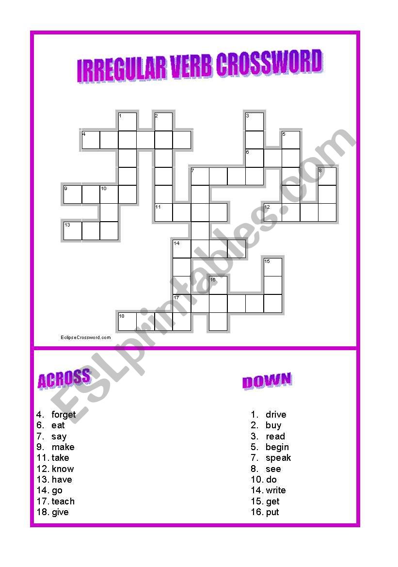 irregular-past-tense-crossword-esl-worksheet-by-freddie